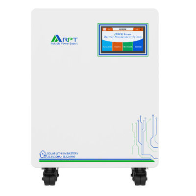 Хорошая цена. Система хранения энергии для дома LiFePO4 ёмкостью 5.2 кВт⋅ч и солнечные панели 200 Вт для устойчивого управления энергией онлайн